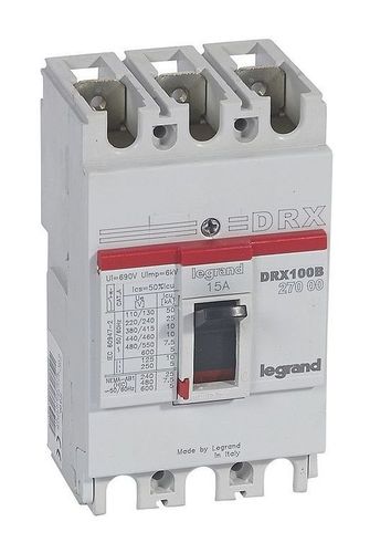 Силовой автомат Legrand DRX 125, термомагнитный, 10кА, 3P, 15А