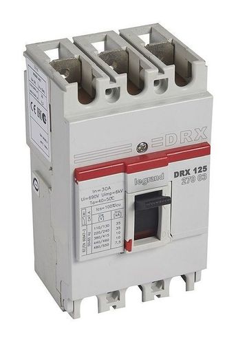 Силовой автомат Legrand DRX 125А, термомагнитный, 10кА, 3P, 30А, 027003
