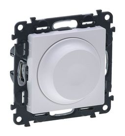 Светорегулятор поворотно-нажимной VALENA LIFE, 300 Вт, для LED 5-75 ВА, белый