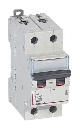 Автоматический выключатель DX³ 2P 20А (D) 10кА