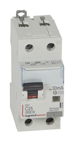 Дифавтомат DX³ 2P 25А (C) 10кА 30мА (AC)