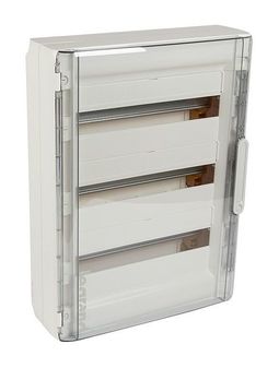 Распределительный шкаф XL³, 54 мод., IP40, навесной, пластик, прозрачная дверь, с клеммами
