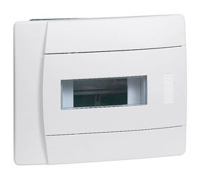 Распределительный шкаф Practibox 6 мод., IP40, встраиваемый, пластик, белая дверь