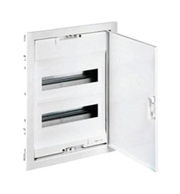 Распределительный шкаф Nedbox 36 мод., IP40, встраиваемый, пластик, бежевая дверь, с клеммами
