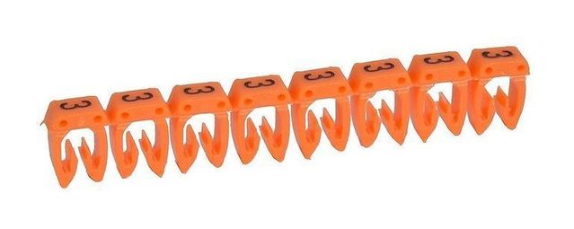 Маркер CAB 3 - для кабеля 1,5-2,5 мм² - цифра 3 - оранжевый