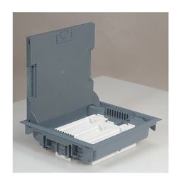 Напольная коробка с глубиной 75-105 мм - неукомплектованная - 18 модулей - под покрытие - серый RAL