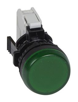 Лампа-индикатор - Osmoz - в сборе - с подсветкой - зеленый - 230 В~