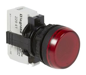 Лампа-индикатор - Osmoz - в сборе - с подсветкой - красный - 230 В~