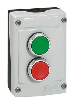 Кнопочный пост управления в сборе с 2 кнопками - Osmoz - основание с серой крышкой