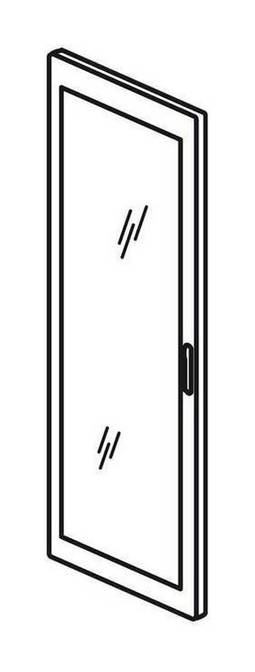 Реверсивная дверь остекленная - XL³ 4000 - ширина 725 мм