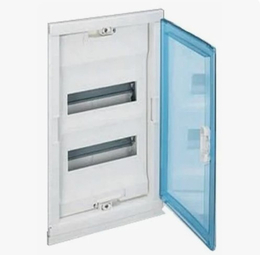 Распределительный шкаф Nedbox 24 мод., IP40, встраиваемый, пластик, прозрачная синяя дверь, с клеммами